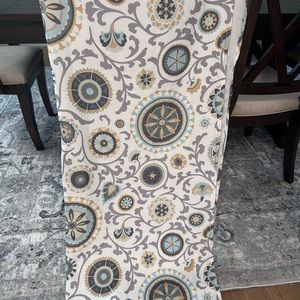 The Big One 2-pack Floral Decorative Window Curtains, Turquoise/Blue, 40X84